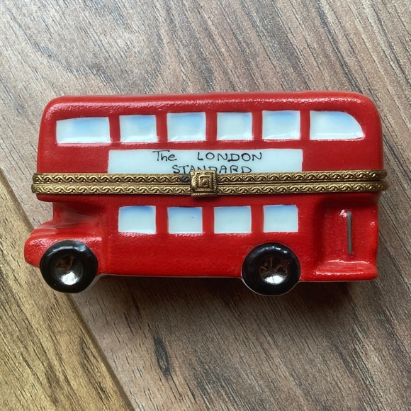 Vintage Limoges London Double Decker Bus